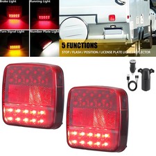 Universal Led 5-modes Wireless Rv Trailer Tail Signal Brake Light Automotive 2-