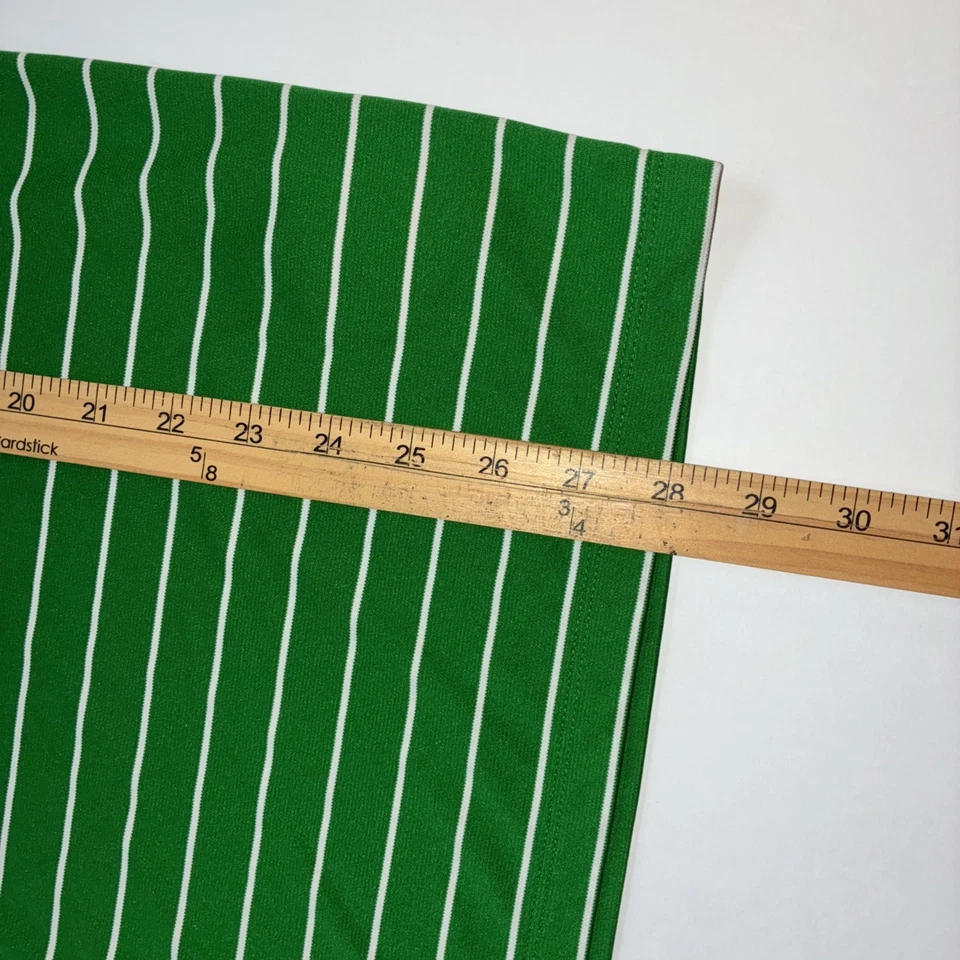 Nike Dri-Fit Oregon Ducks Polo Size Large Green White Striped Short Sleeve - Image 4 of 4