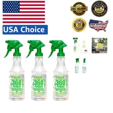 Versatile Green 32oz Empty Spray Bottles - 3 Pack, Ideal for Cleaning Solutions