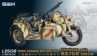 Greatwall 1/35 L3508 Wwii German Motorcycle ZüNdapp KS750 W/Sidecar Model Kit