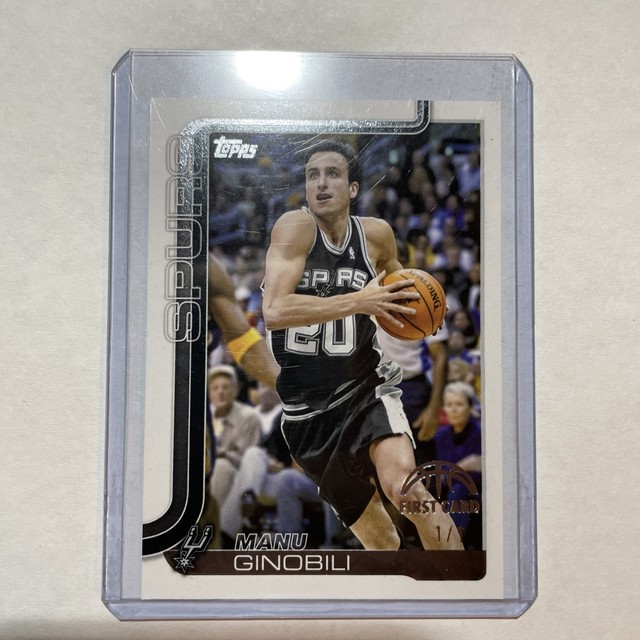 Manu Ginobili 2025-26 Topps NBA FIRST CARD PRINT 1/1 💎 #262 One of One Spurs