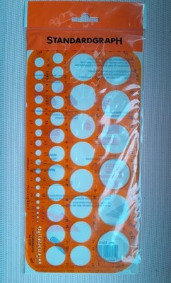 STANDARDGRAPH Kreisschablone 1315F 1mm-36mm Marken-Kreisschablone - Germany