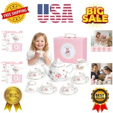 for Girls, Tea Party Set for Little Girls, Kids Tea Set Kitchen Pretend Play,...