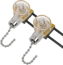 Ceiling Fan Switch 2 Pack On-Off Speed Zing Ear ZE-109, Replacement Speed Contro