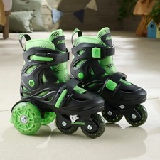 Blindside Training Inline Skates LED Wheels UK Size 8.5-12 Kids Adjustable Rolle