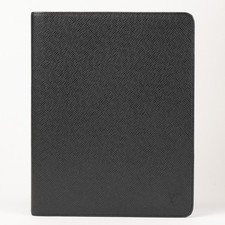 Louis Vuitton LV Desk Agenda Cover R20409 Taiga Leather Black A5 Planner Bureau