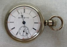 1897 Hampden Grade: John Hancock Pocket Watch Railroad Grade 18s 21j running(80)