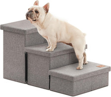 Dog Stairs for High Bed 18" H, Foldable Pet Stairs for Small Medium or Large Dog