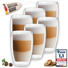 LAPRESO  Latte Macchiato Gläser 6x 450 ml do...