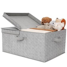 Fabric Storage Bin With Lid Decorative Storage Box For Shelves Container Storage