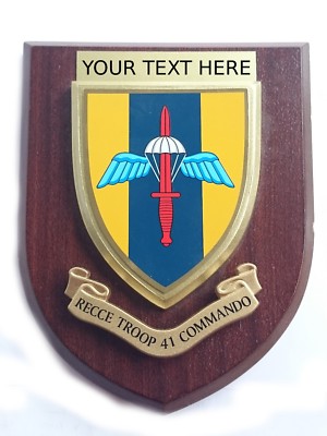 41 Commando Recce Troop Royal Marines personalisierte militärische Wandrelief