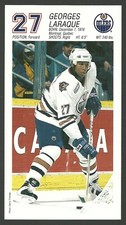 Georges Laraque Edmonton Oilers Team Issued Hockey Postcard D