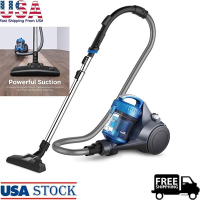 Bagless Canister Vacuum Cleaner W/ Filter Lightweight Carpets Hard Floors Home
