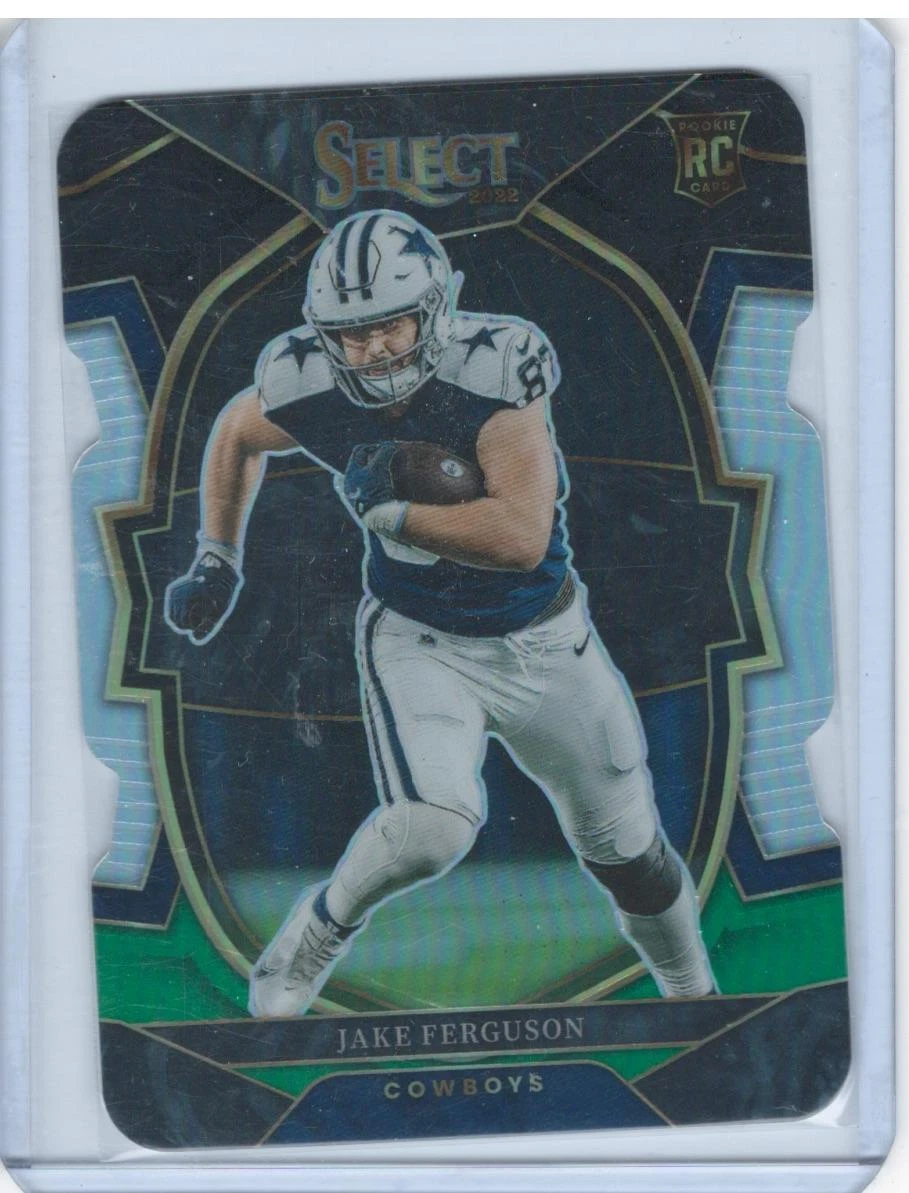 Jake Ferguson 2022 Panini Select #87 Black and Green Prizm Die Cut RC Cowboys