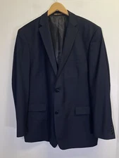 Pierre Laurant Blazer Men’s 44L Navy Blue Suit Jacket Edward 2B Highteck Fabric