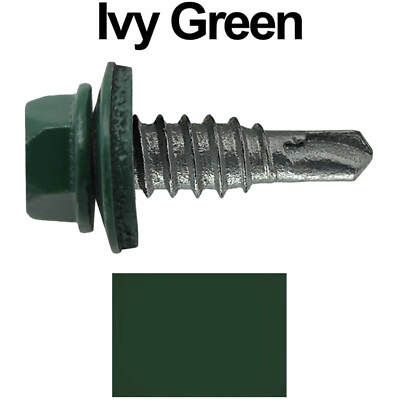 14 x 7/8'' Type #1 Stitch Tek Metal to Metal Hex Head Colored Roofing Tek Screws