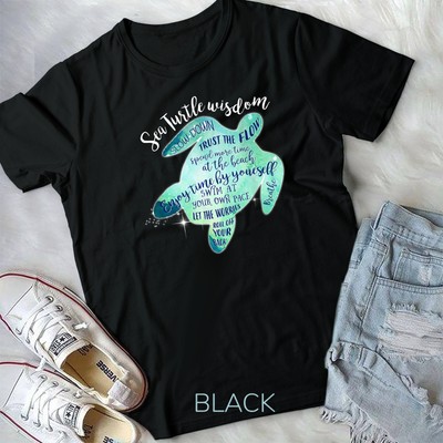 Sea Turtle Wisdom Slow Down Breathe Turtle Lovers Gift Idea Unisex T-shirt