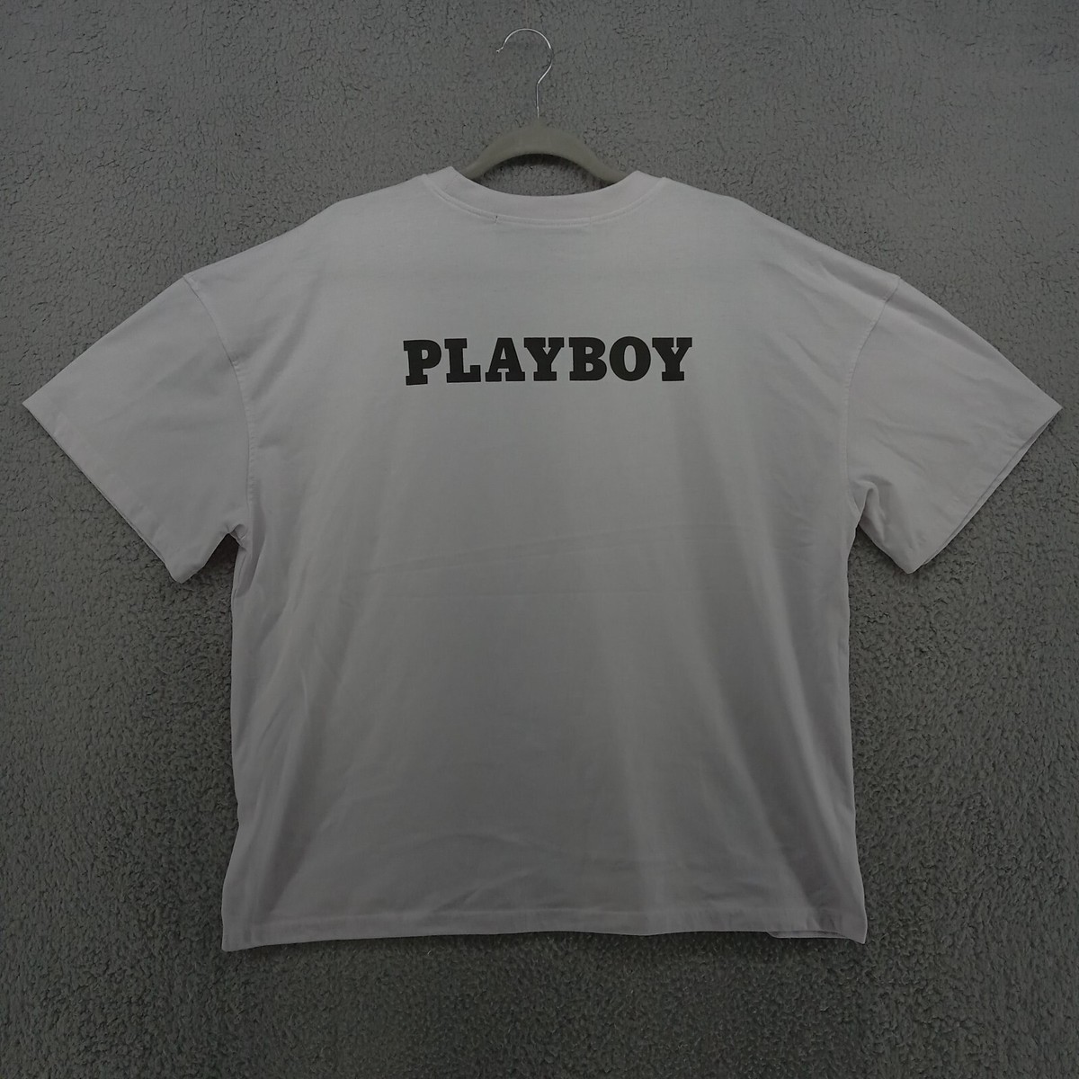 Playboy Shirt Womens Size 0 White Bunny Front Chest Logo Back