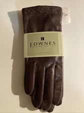 Vintage Fownes Leather Brown Soft Lined Driving Gloves L