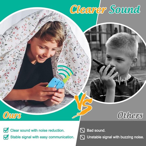 PELOSTA 2 Pack Walkie Talkies for Kids, Electronic Toys with 22 Channels & Fl... - Picture 7 of 7