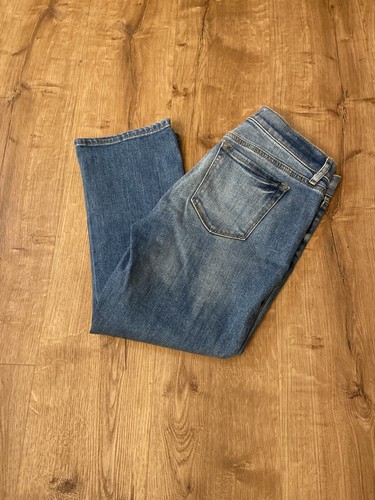 Curvy Kick Crop Blue Jeans Pants Size 