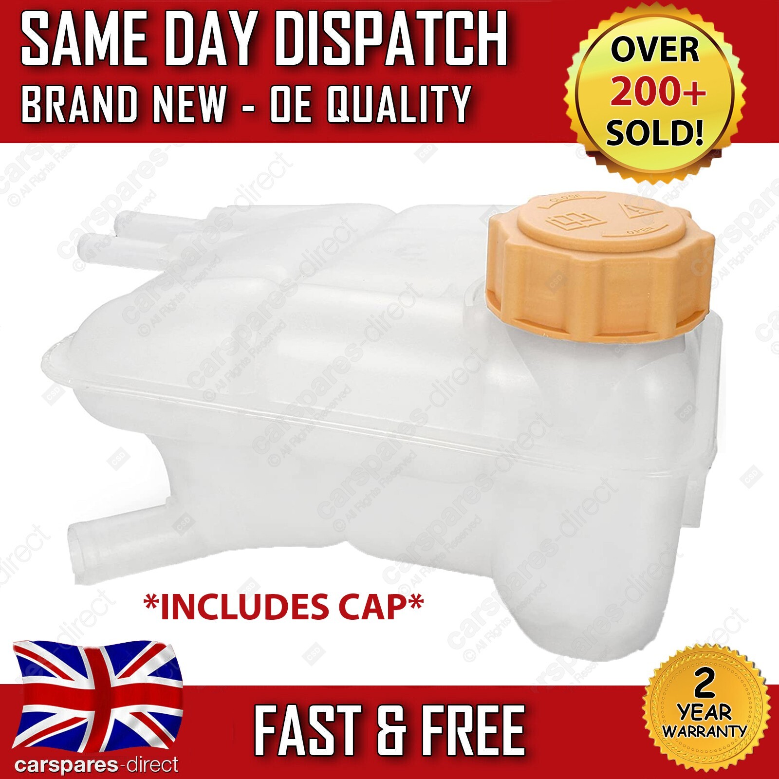 LONDON TAXI TX2 TXII TX4 TXIV COOLANT EXPANSION HEADER TANK BOTTLE