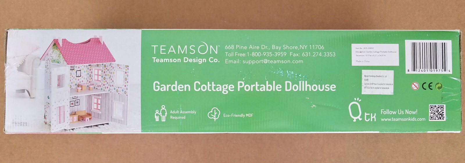 teamson garden cottage portable dollhouse
