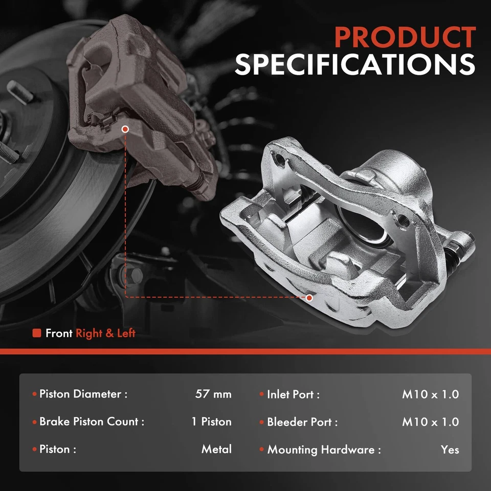 2x pinças de freio dianteiras esquerda e direita para Hyundai Elantra Coupe 13-14 com suporte - Imagem 2 de 4