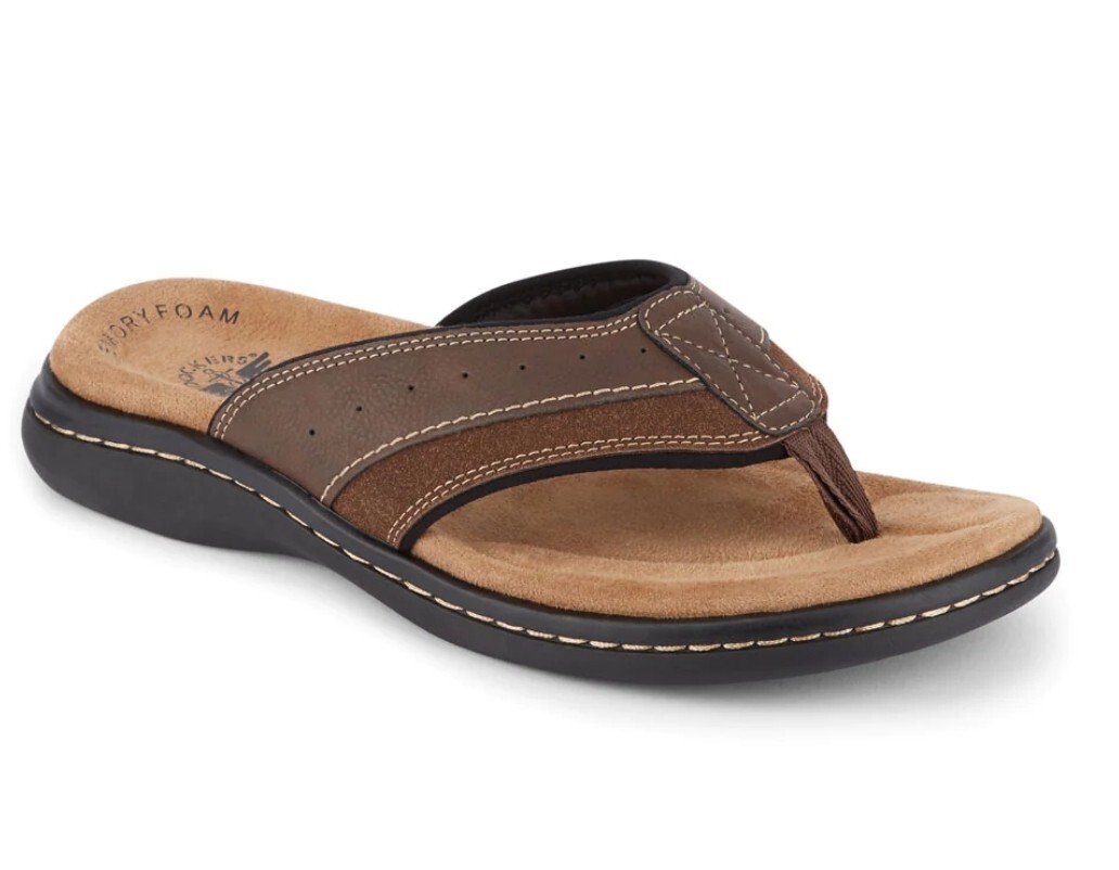 Dockers Mens Laguna Casual Flip-Flop Sandal Shoe - Dark  display picture 2
