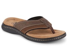 Dockers Mens Laguna Casual Flip-Flop Sandal Shoe - Dark Brown Size 8 M
