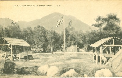 Camp Baxter, ME Camp Grounds facing Mt. Katahdin