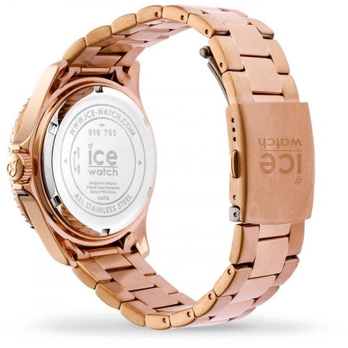 Ice Watch Zegarek męski Pudełko upominkowe - Stal lodowa - Różowe złoto - M - Wielokolorowy klejnot - Zdjęcie 4 z 5
