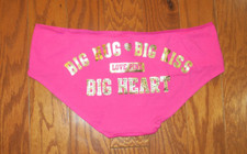 M VINTAGE PINK VICTORIA'S SECRET PANTIES COTTON 95 HIPHUGGER RHINESTONES