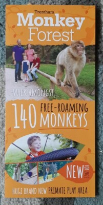 Trentham Monkey Forest Faltflyer 2022 + QR Code für 10% Online Rabatt