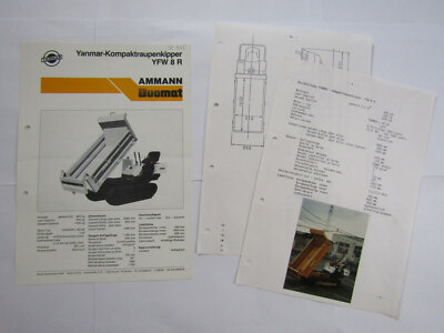 Brochure Ammann Duomat YFW 8R compact crawler tipper and specifications