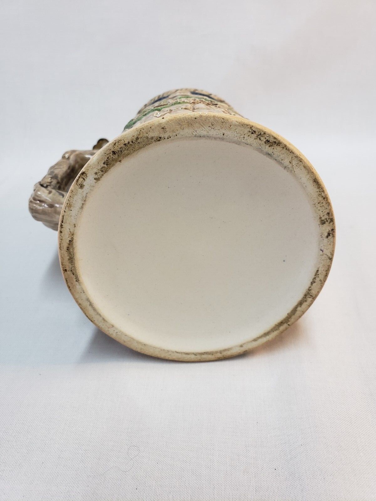 Unique Collectors Antique Octoberfest Beer Mug. Ceramic with a tin