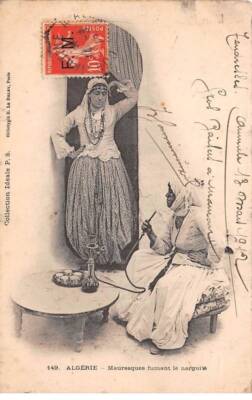 Algeria.SAN58918.Moorishes smoking hookah