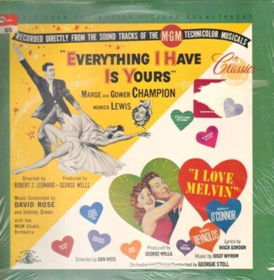 LP Donald OConnor a.o. I Love Melvin / Everything I Have Is Yours MCA Record