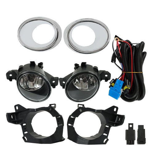 LH+RH Side Fog Driving Light Lamp w/Cover For Nissan Pathfinder 13-16 2.5L 3.6L - Picture 10 of 12