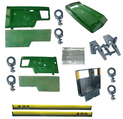 #ad Hood Panel Decal Grills AM128986 AM128983 AM116207Fits John Deere 425 low S N $379.99