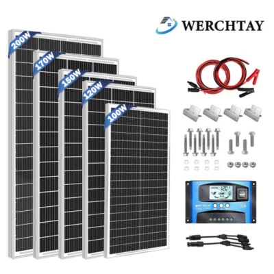 100W 120W 170W 200W 300W Solar Panel Kit 12V Mono Solar Panel RV Caravan Boat