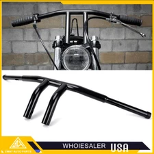 Motorcycle Fat 1-1/4" T-Bars 8" Rise Handlebars Drag Bar For Harley Honda Yamaha