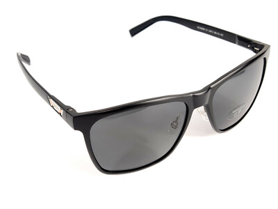 DUCO Unisex Herren Damen Sport schwarz Metall graue Gläser polarisierte UV Sonnenbrille 