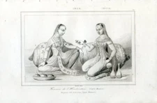 India, Women of Hindustan..........engraving...1845