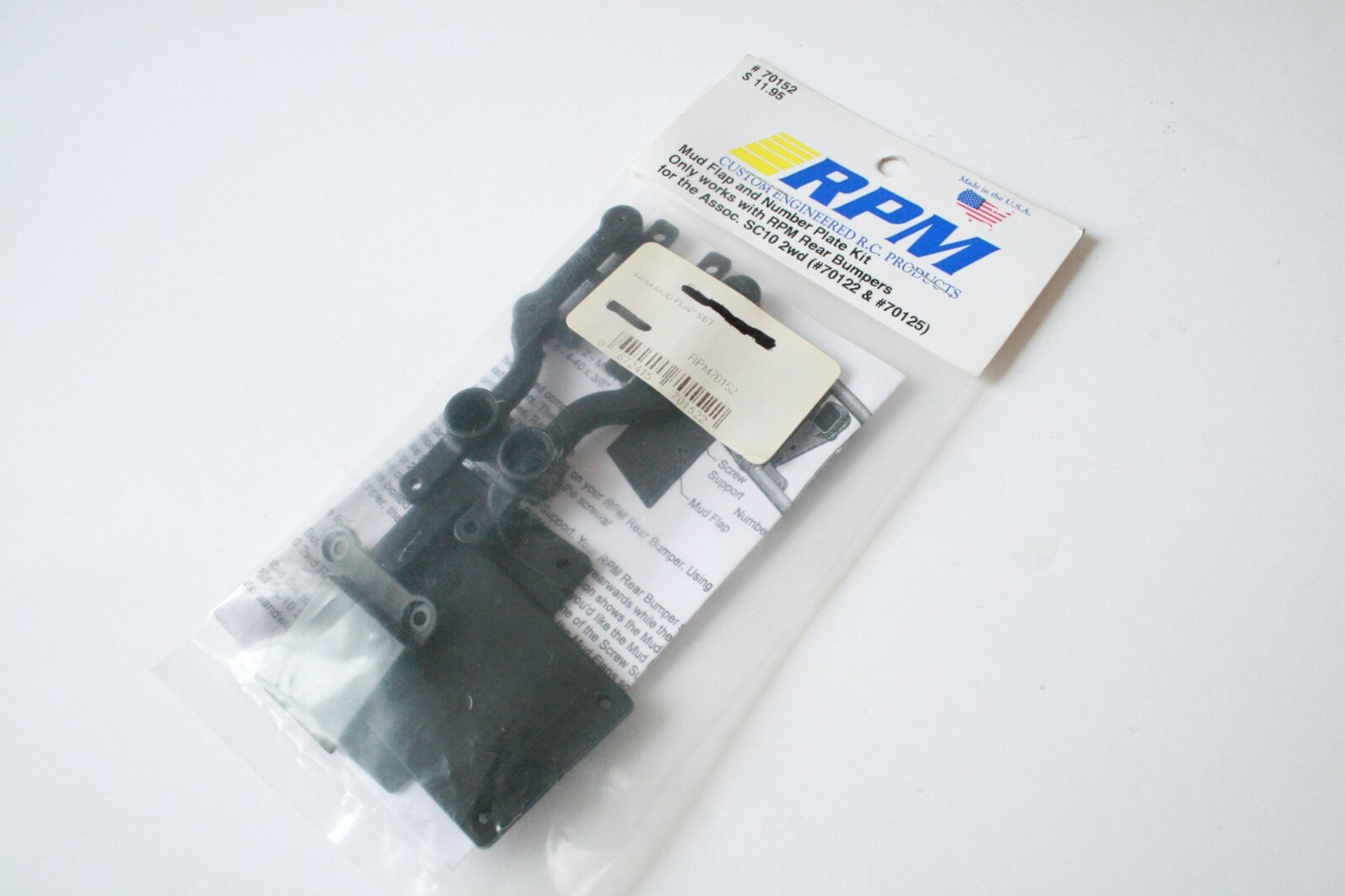 RPM Mud Flap & Number Plate Kit (For RPM Bumpers) For Associated SC10 2wd 70152