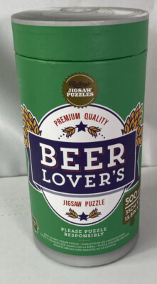 Ridleys Games Beer Lover s Jigsaw Puzzle 500 Pieces Beer Can Box With Poster