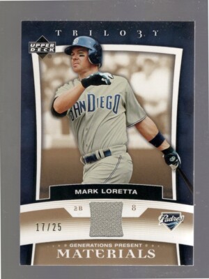 2005 Upper Deck Mark Loretta Generations Present Materials Gold #PR-ML.  17/25