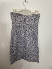 J Crew Strapless Dress 2 Floral Cotton Lined Mini Summer Cottagecore