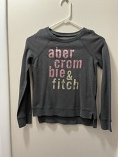 Girls kids Abercrombie grey sweater size small