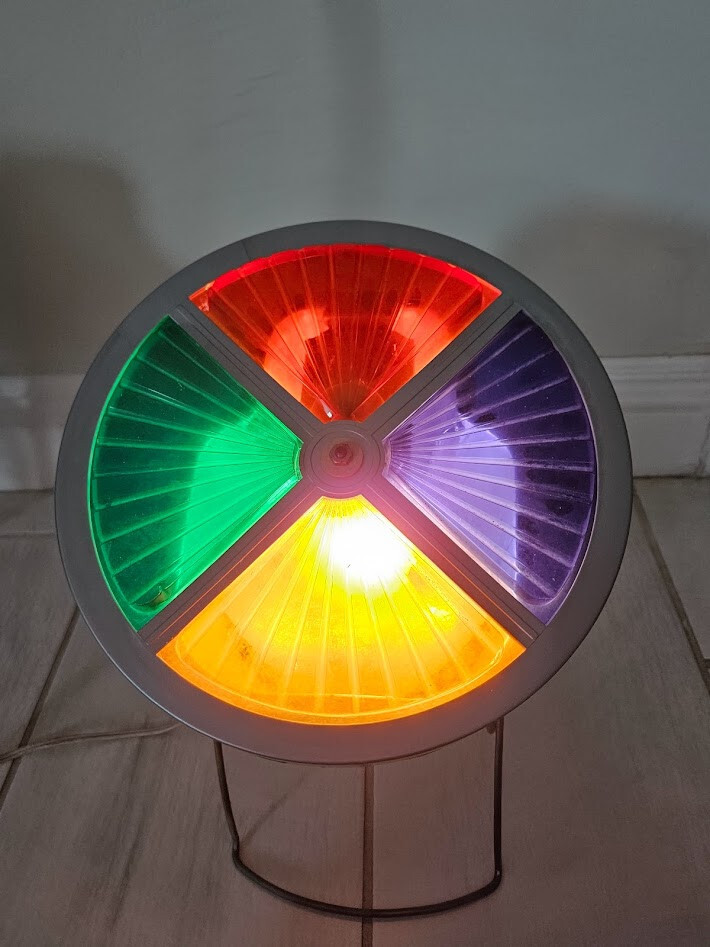 Vintage Mid Century Modern 1960's Aluminum Christmas Tree Color Wheel